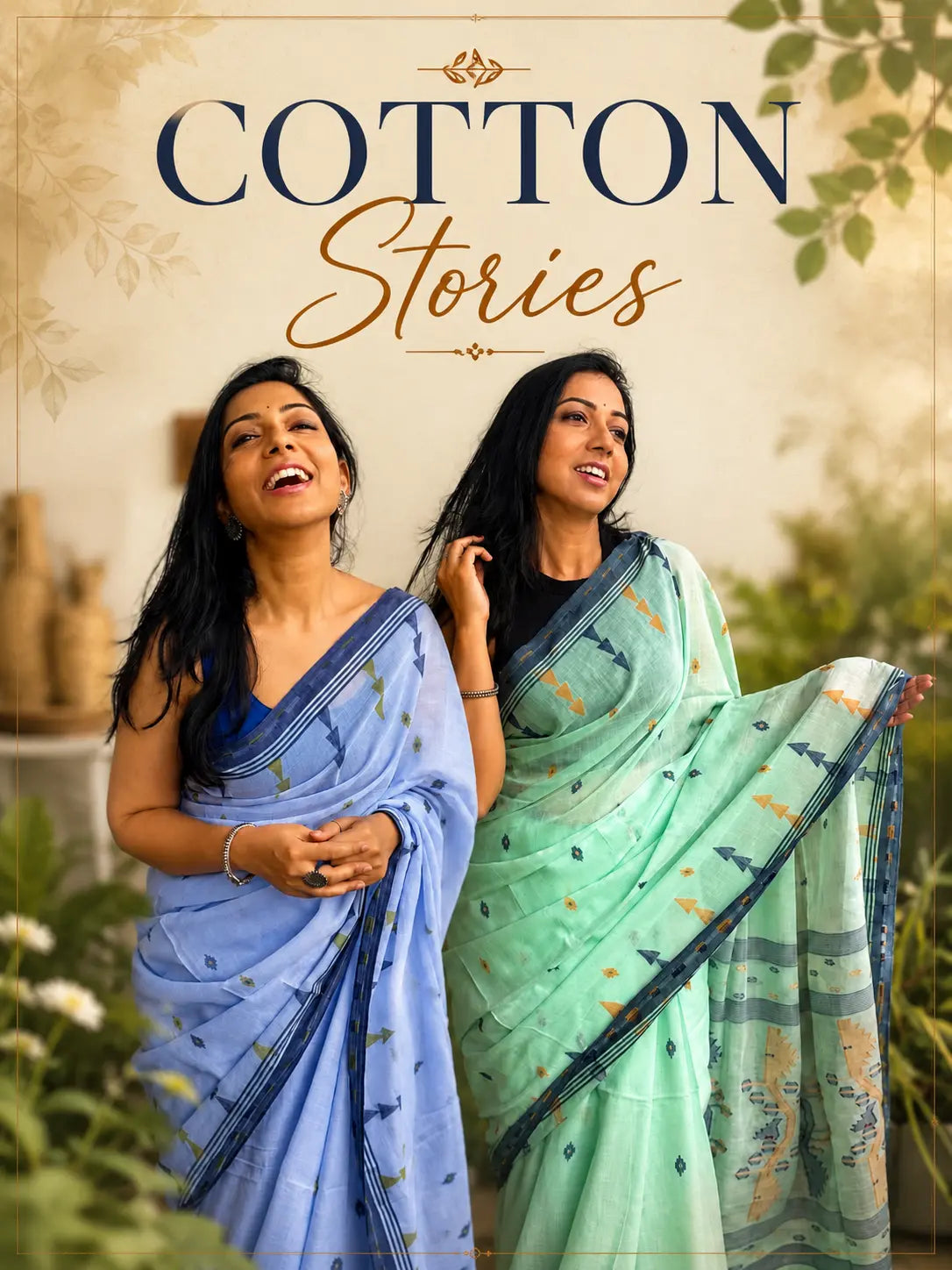 Pure cotton sarees designed for comfort and everyday elegance