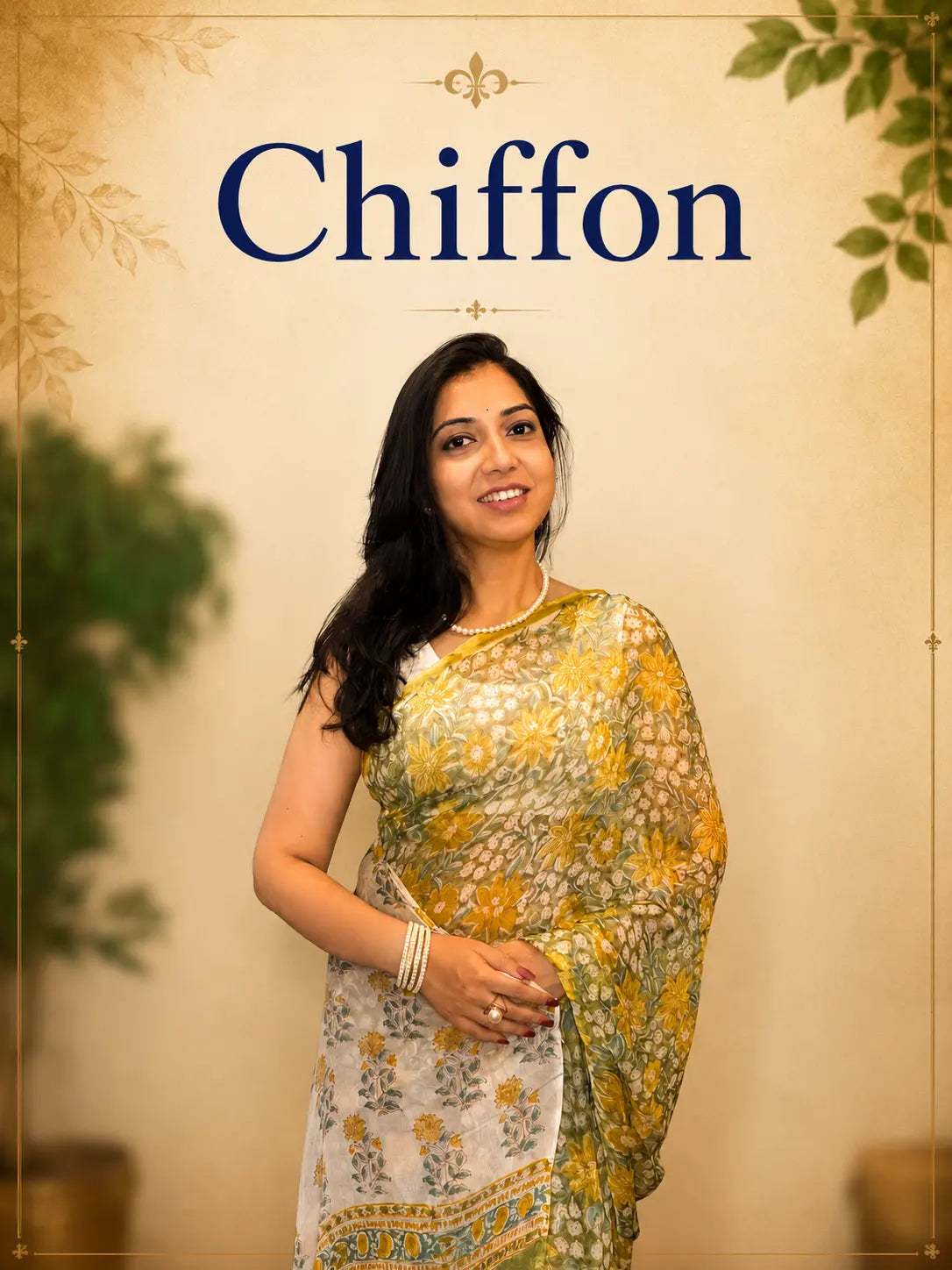 Buy chiffon sarees online – Tulip Saree's exclusive chiffon collection for festivals and weddings