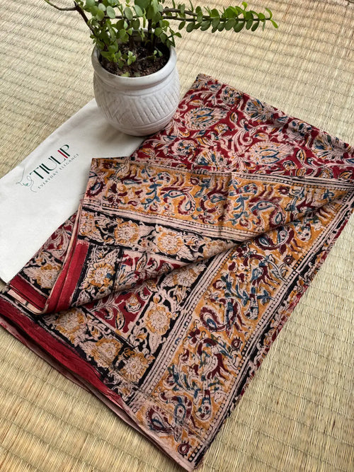 Hand-block Cotton Kalamkari – Charulekha