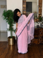 Handwoven Cotton Jamdani Saree – Mridula