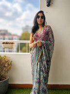 Chiffon Saree-Spring Blossom