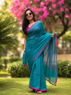 Handwoven Cotton Jamdani Saree – Aarini