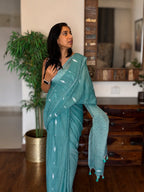 Handwoven Cotton Jamdani Saree – Pallavi