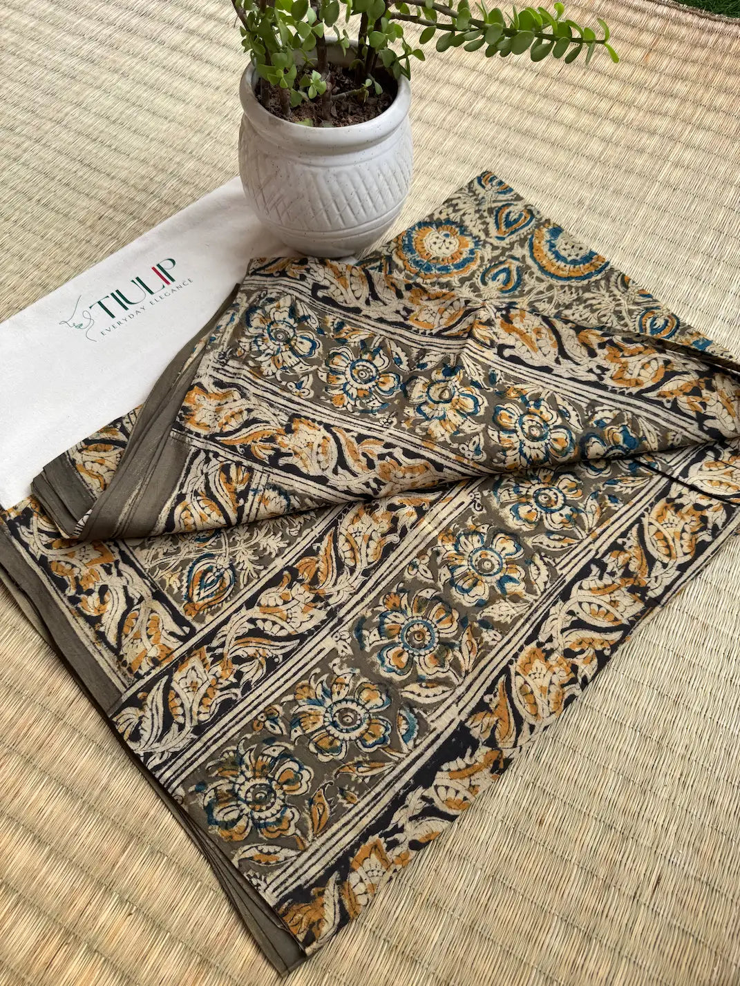 Hand-block Cotton Kalamkari – Hemalekha