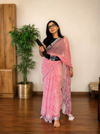 Chiffon Saree-Rose Petal