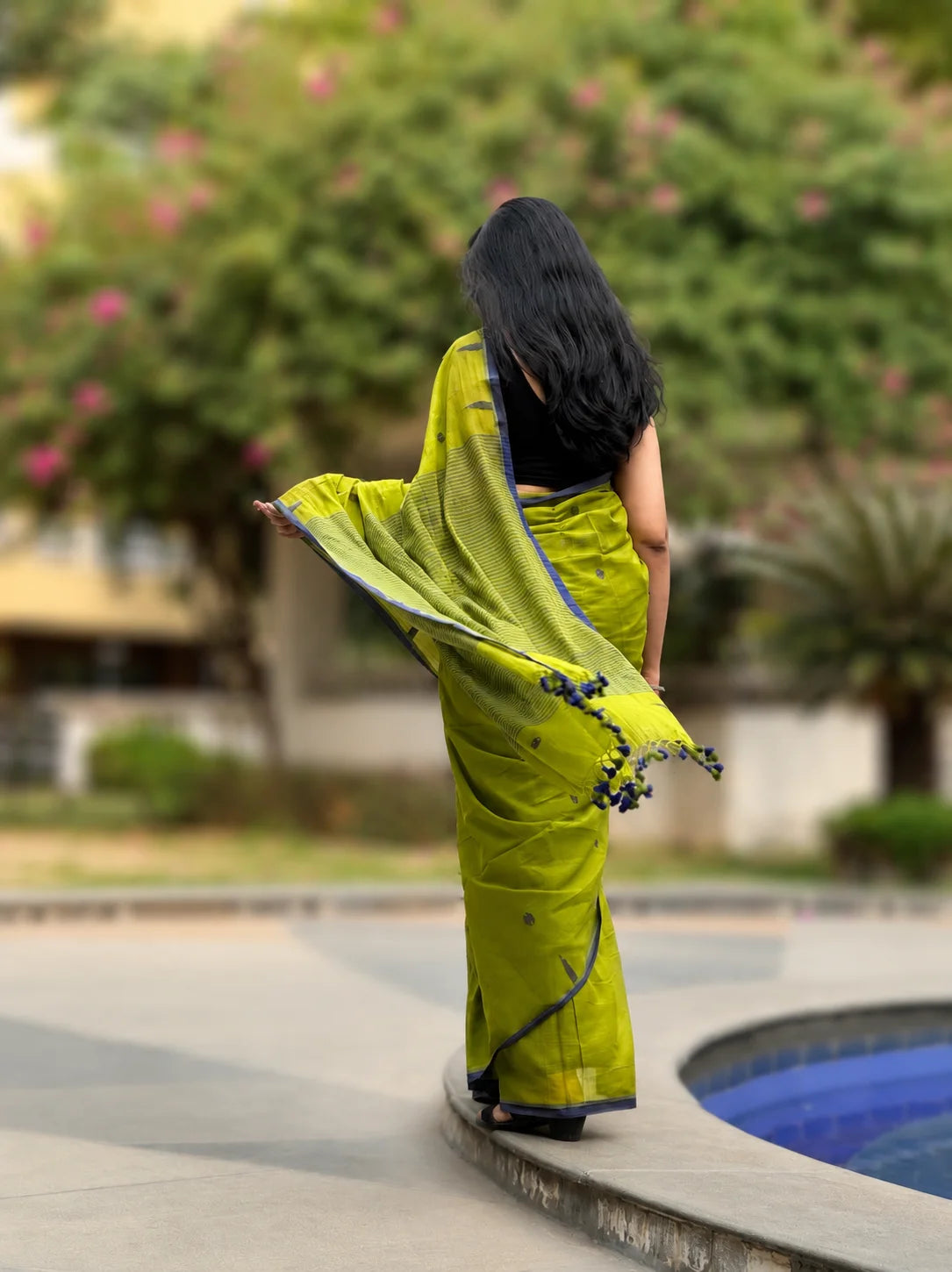 Handwoven Cotton Jamdani Saree – Basantika