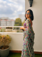 Chiffon Saree-Spring Blossom
