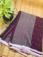 Handwoven Cotton Jamdani Saree – Indumati