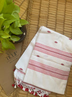 Handwoven Cotton Jamdani Saree – Shwetambara