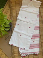 Handwoven Cotton Jamdani Saree – Shwetambara