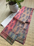Rangini red and green Murshidabad silk saree featuring a rich traditional colour combination