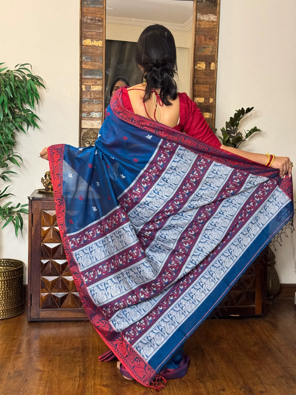 Handwoven Cotton Baluchuri – Raktaneel