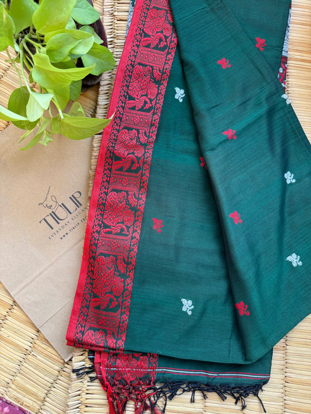 TIULIP Handwoven Cotton Baluchuri – Rajharini TIULIP Saree