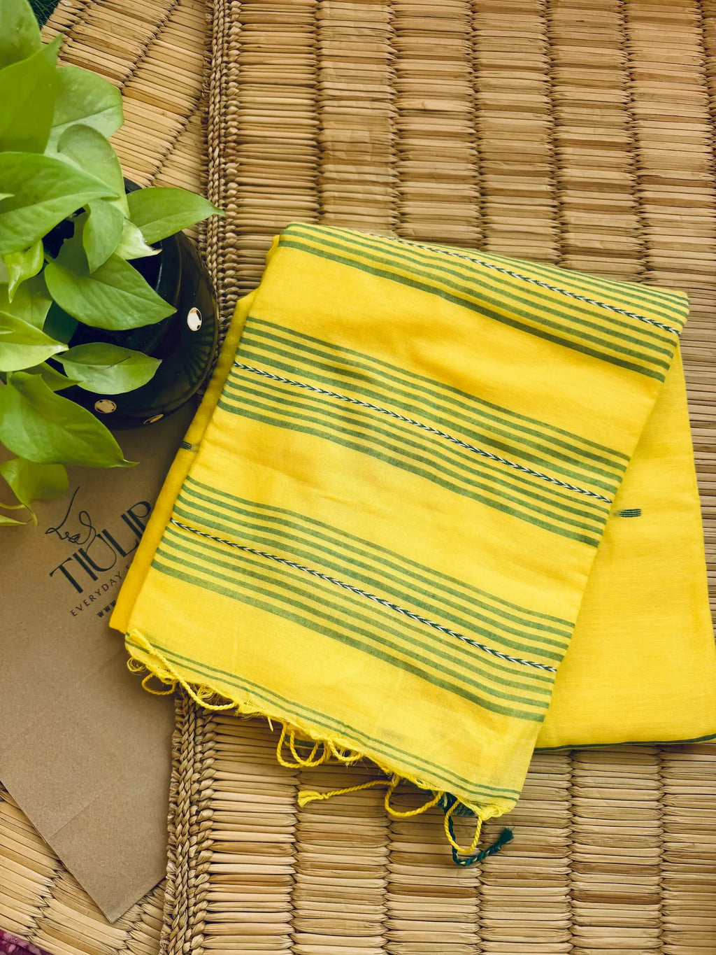 Handwoven Cotton Jamdani Saree – Aarunya