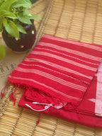 Handwoven Cotton Jamdani Saree – Laal