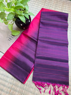 Pink and Purple Coimbatore soft silk saree featuring elegant woven motifs