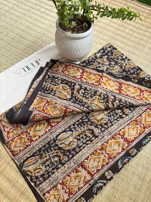 Hand-block Cotton Kalamkari – Chitralekha