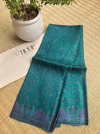 Neelanjali pure handwoven Murshidabad silk blue saree with a soft lustrous finish and elegant drape for festive occasions and celebrations