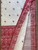 Handwoven Cotton Baluchuri – Sindoor Rekha