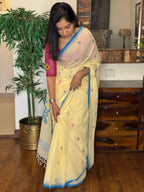 Handwoven Cotton Jamdani Saree – Neel Tara