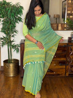 Handwoven Cotton Jamdani Saree – Harini