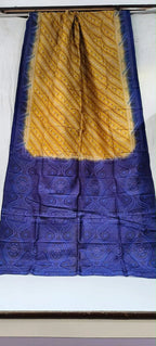 Hemangini pure handwoven yellow Murshidabad silk saree with a soft lustrous finish and elegant drape for weddings and festive occasions