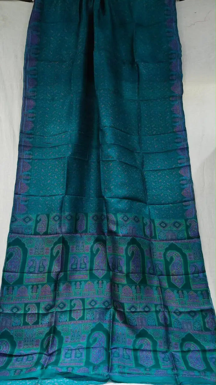 Neelanjali pure handwoven Murshidabad silk blue saree with a soft lustrous finish and elegant drape for festive occasions and celebrations