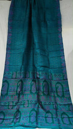 Neelanjali pure handwoven Murshidabad silk blue saree with a soft lustrous finish and elegant drape for festive occasions and celebrations